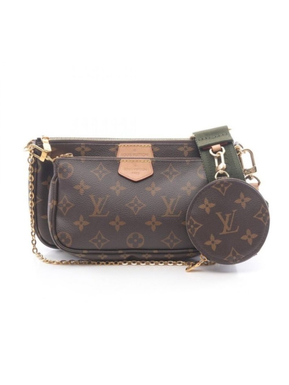 Louis Vuitton Monogram Multi-Pochette Crossbody in Brown with Gold Hardware